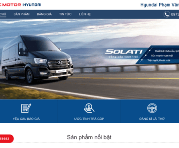 Website bán xe của Hyundai Phạm Văn Đồng