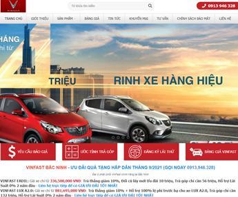 Thiết kế web bán xe VinFast Bắc Ninh